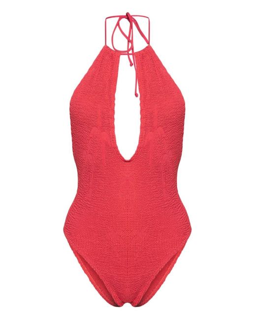 Bondeye Red Bisou Crinkled Swimsuit