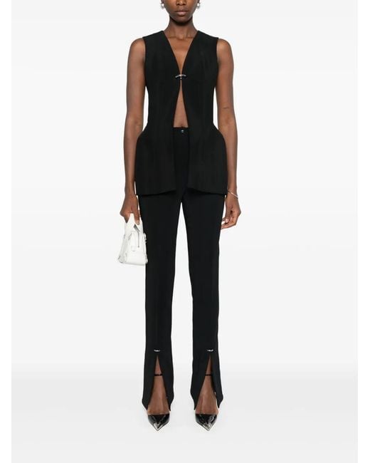 Mugler Black Stretch Trousers