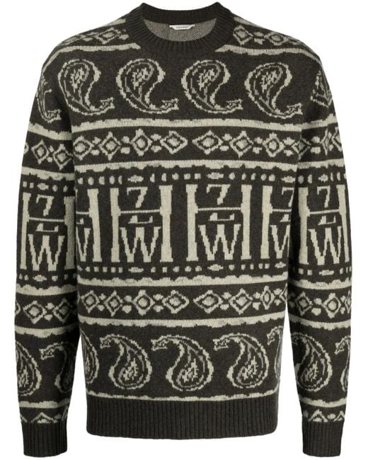 Holzweiler Gray Dery Intarsia-Knit Jumper for men