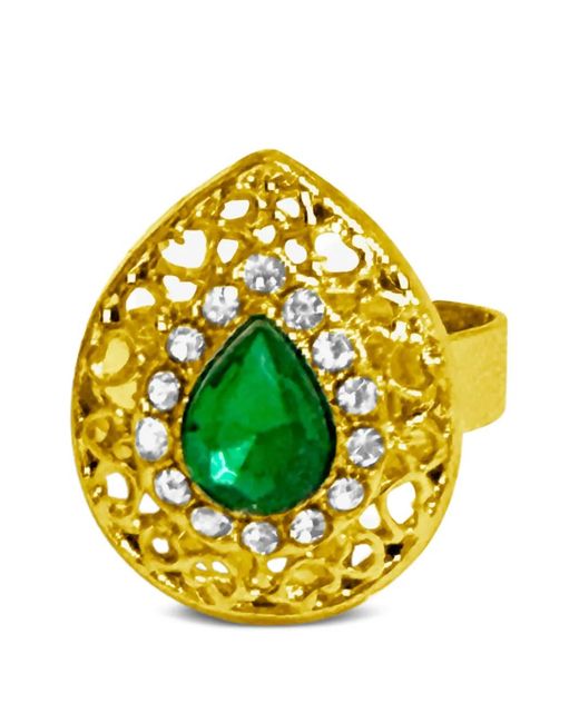 Hzmer Jewelry Metallic Roop Rang Filigree Ring