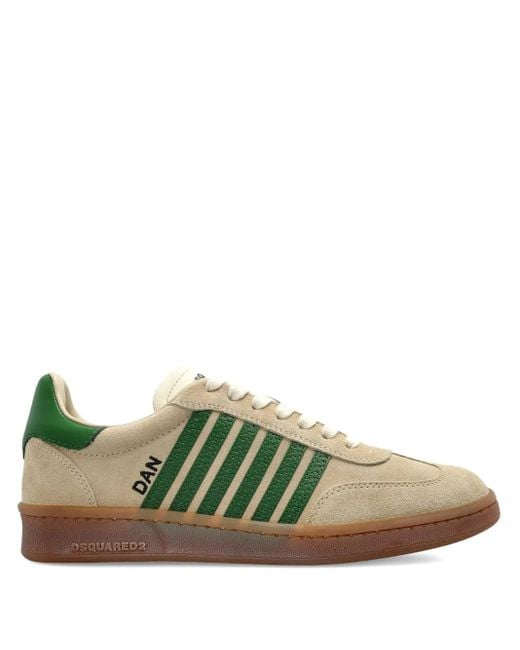 Sneakers Boxer A Righe di DSquared² in Green