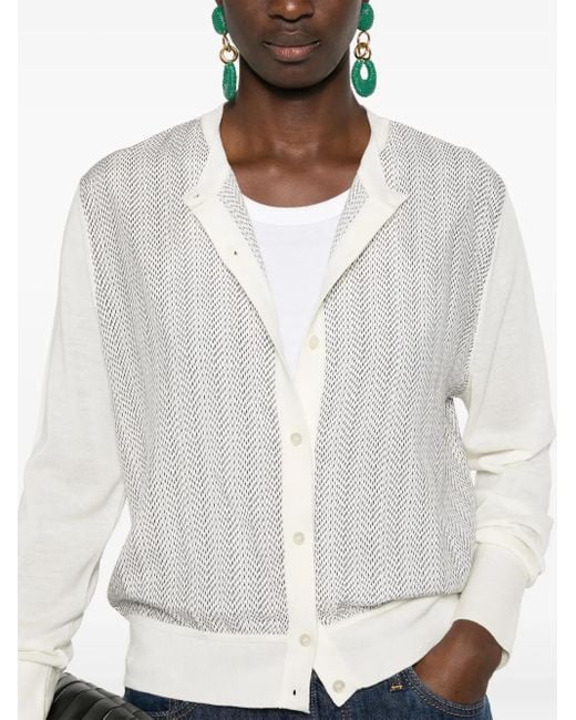 Giacca Con Inserti di Boss in White