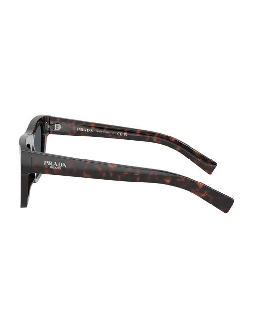 Prada Gray Square-Frame Tortoiseshell-Effect Sunglasses for men