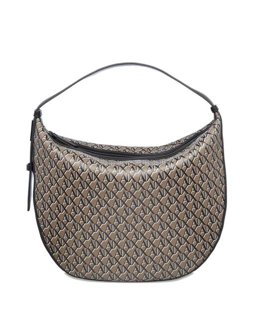 ARMANI EXCHANGE Gray Logo Tote Bag