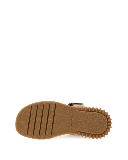 Clarks Natural Buckle-Fastening Sandals
