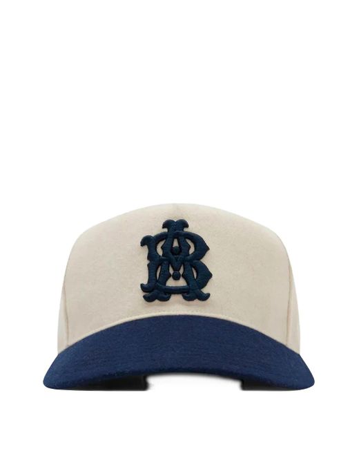 About Blank Blue Monogram-Logo Contrast Cap for men