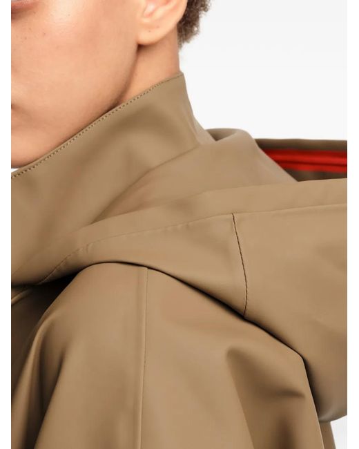 Bimba Y Lola Natural Buttoned Hooded Coat