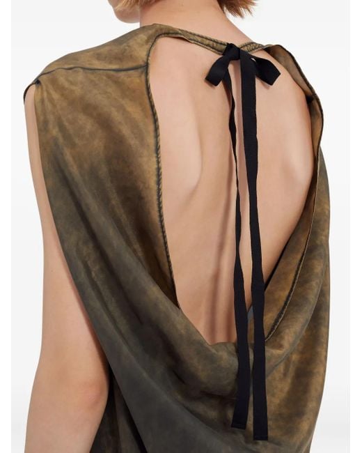 MM6 by Maison Margiela Green Silk Dress