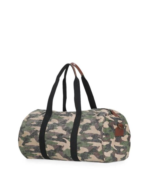 Mc2 Saint Barth Green Camouflage-Print Duffel Bag for men