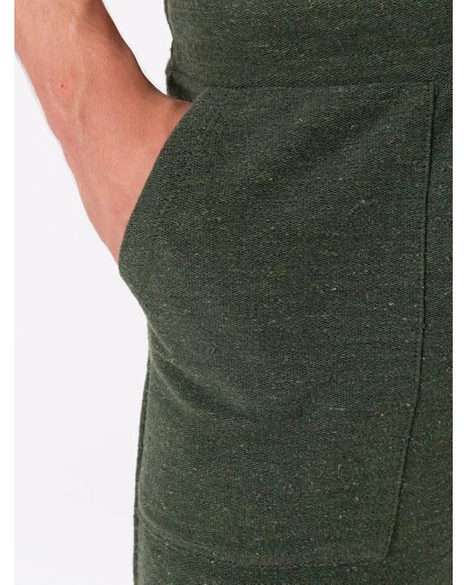 Osklen Green Drawstring-Fastening Track Shorts for men