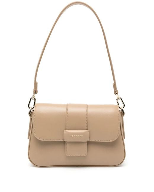 Lacoste Natural Logo-Appliqué Flap Bag