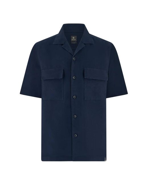 Boggi Blue Camp-Collar Shirt for men