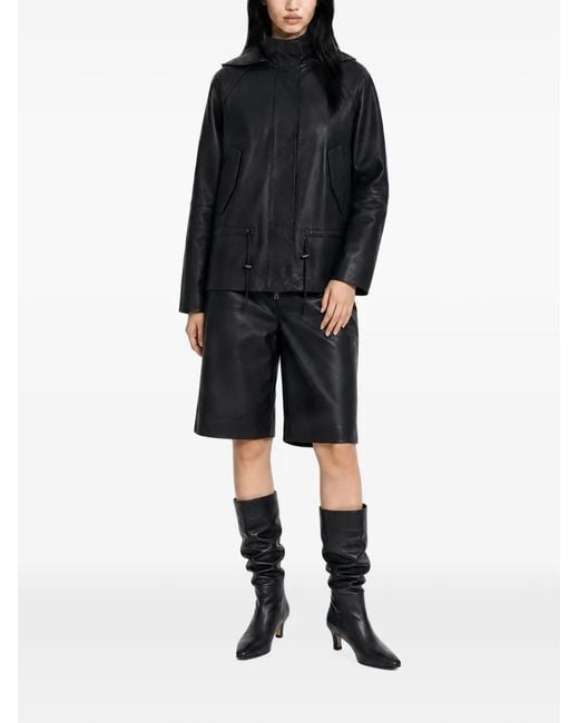 P.A.R.O.S.H. Black Drawstring Hooded Jacket