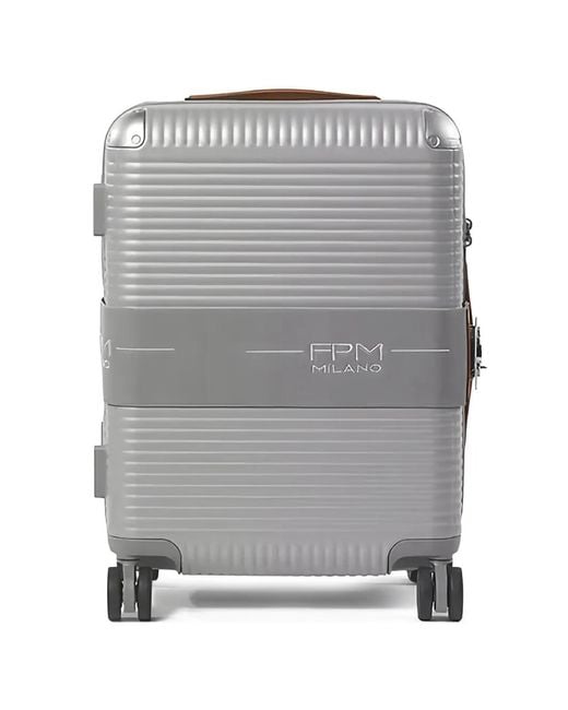 Fpm Milano Gray 55M Bank Zip Deluxe Spinner Luggage Bag