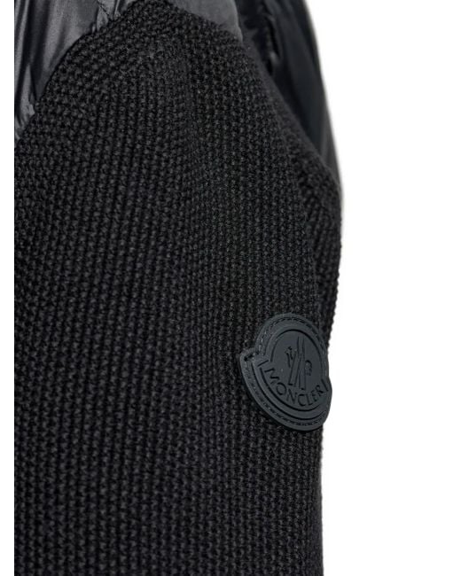 Moncler Black Panelled Hooded Jacket for men