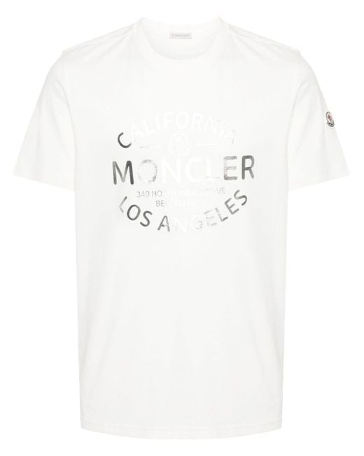 メンズ Moncler ロゴ Tスカート White