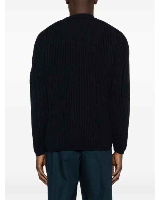 C P Company Black Lens-Embellished Jumper for men