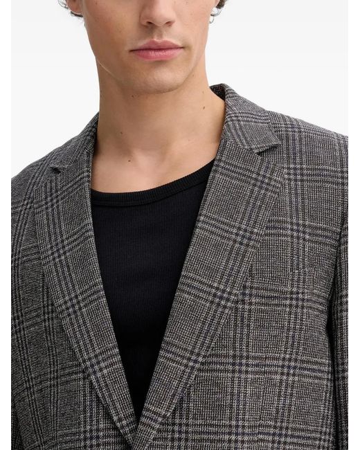 Rag & Bone Gray Plaid-Pattern Blazer for men