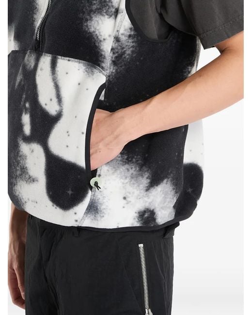Nike Black Acg Printed Half-Zip Vest for men