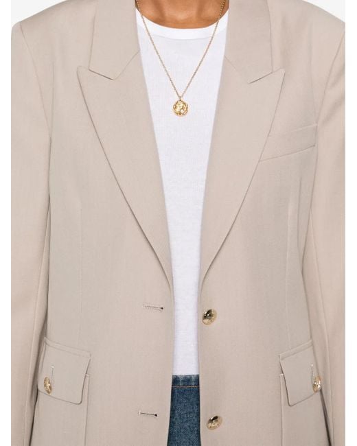 Anine Bing Natural Wool Blazer