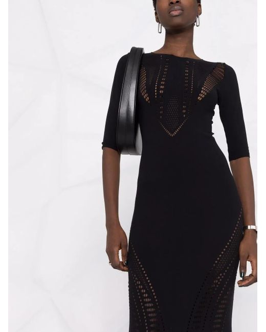 Wolford Black X Alberta Ferretti Ajouré Net Dress
