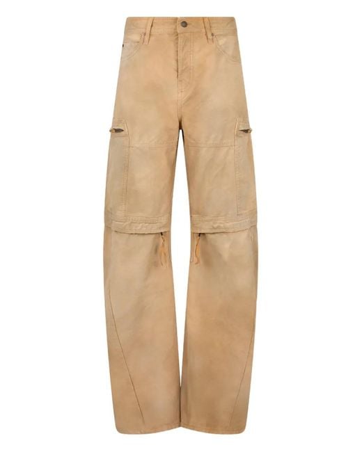 DSquared² Natural Garment Dyed Utility Distressed Pants