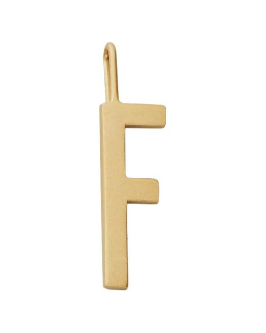 Design Letters Metallic F Letter-Pendant Necklace