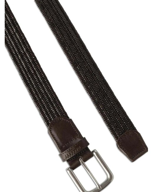 Hackett Black Braided Belt for men