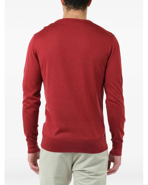 Al Duca D'aosta Red Crew-Neck Long-Sleeve T-Shirt for men