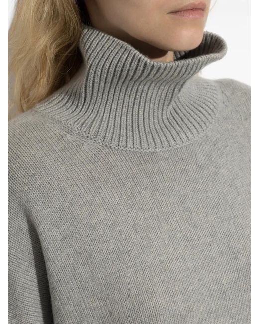 Lisa Yang Gray Heidi Turtleneck Sweater