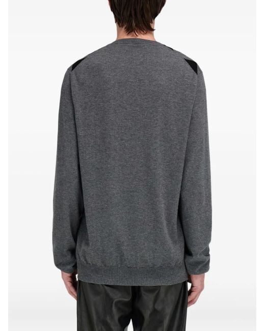 Ferragamo Black V-Neck Sweater for men