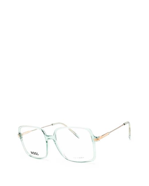Boss White Square-Frame Glasses