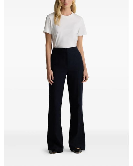 St. John Blue Houndstooth Flare Trousers
