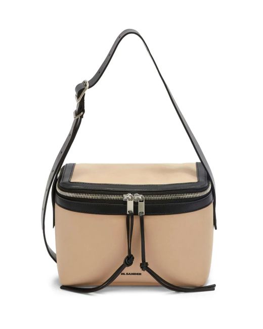 Jil Sander Black Small Leather Shoulder Bag for men
