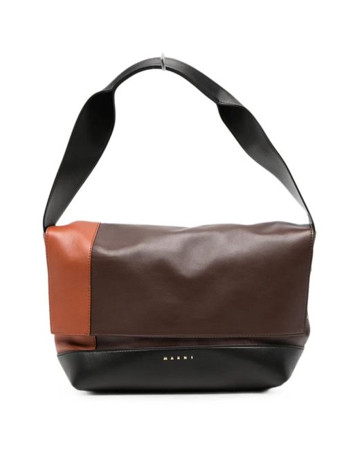 Marni Black Colour-Block Shoulder Bag
