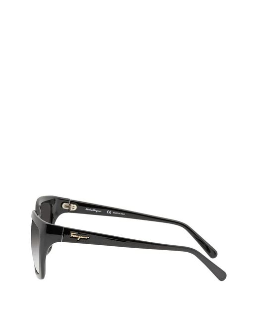 Ferragamo Black Square-Frame Sunglasses