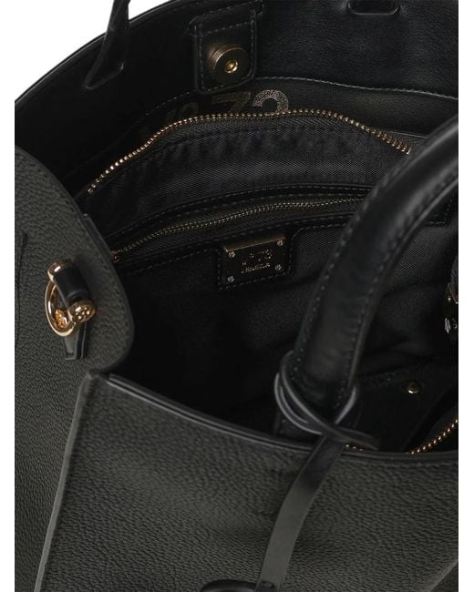 V73 Black Logo-Plaque Pebbled Shoulder Bag