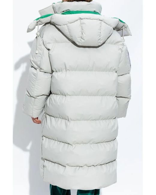 Lacoste Gray Hooded Padded Coat