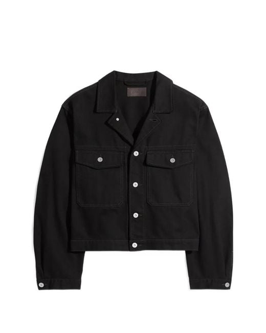Lemaire Black Denim Trucker Jacket for men