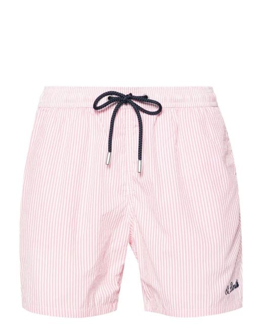 Costume Da Bagno Patmos A Righe da Uomo di Mc2 Saint Barth in Rosa