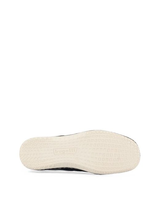 Bugatti Blue Mesh-Panel Toggle-Fastening Sneakers for men