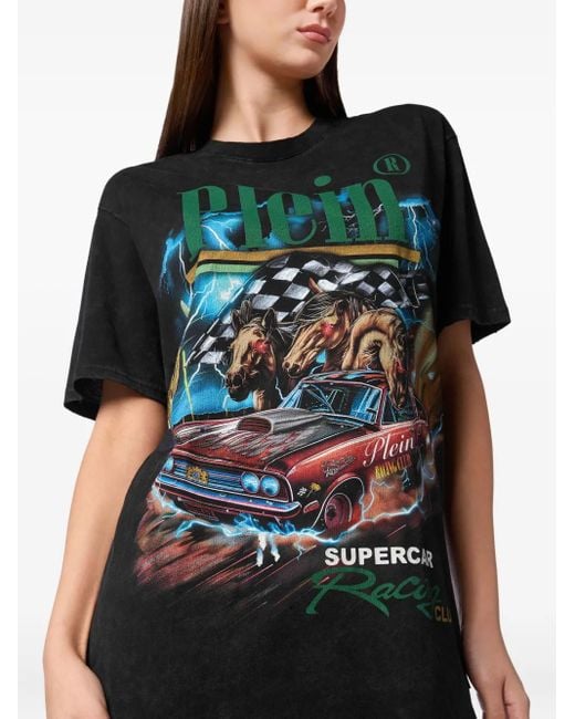 Philipp Plein Black Racing Club T-Shirt