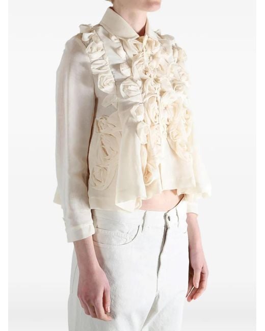 Comme des Garçons Natural Ruffled Flower Jacket