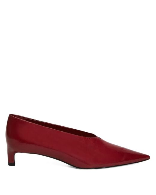 Jil Sander レザーパンプス Red
