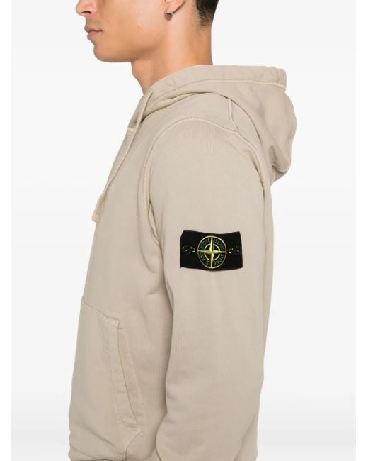 Sudadera con capucha y motivo Compass Stone Island de hombre de color Natural