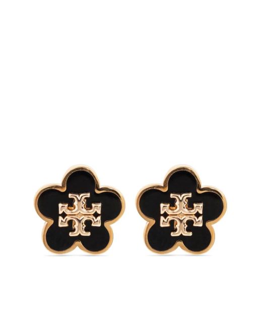 Tory Burch レディース ブラック ロゴ ピアス 【公式通販】