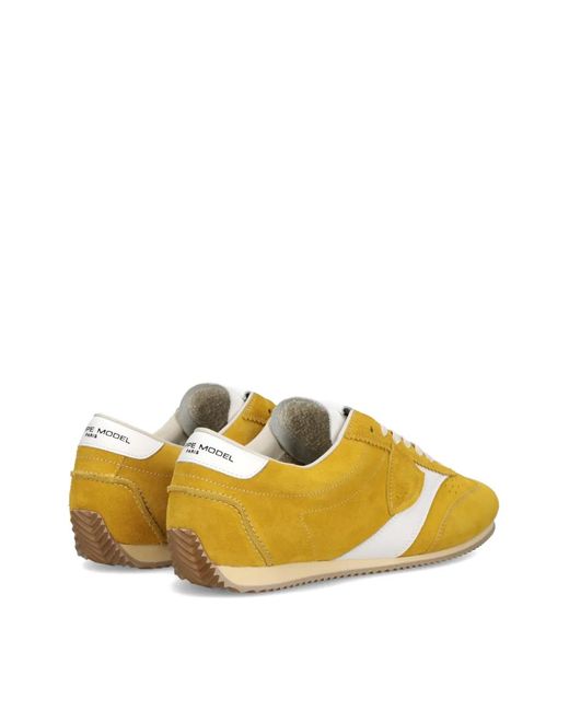 Philippe Model Yellow Lace-Up Fastening Sneakers for men