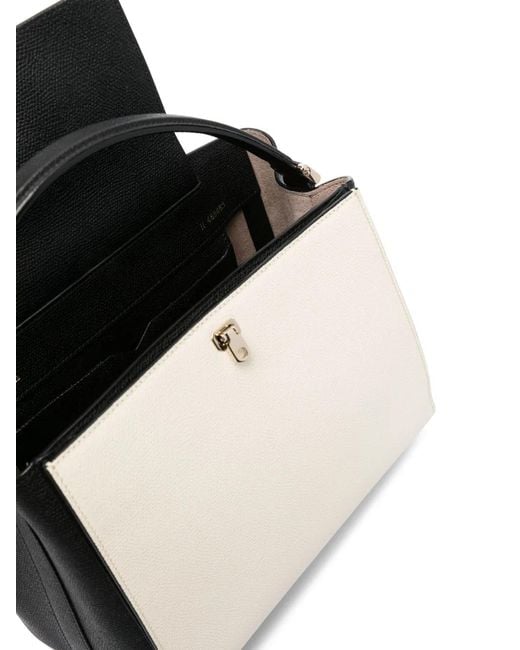 Valextra Metallic Medium Brera Leather Tote Bag