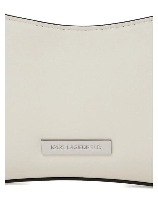 Karl Lagerfeld White Shoulder Mini Natural Vivid