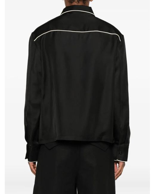 メンズ Jil Sander ジップ シャツ Black